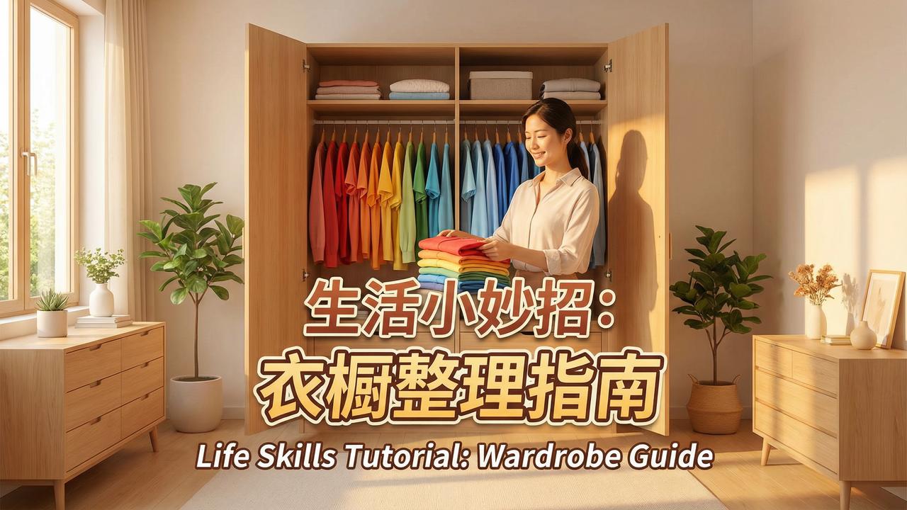 糖心Vlog生活技能视频教程：衣柜整理指南